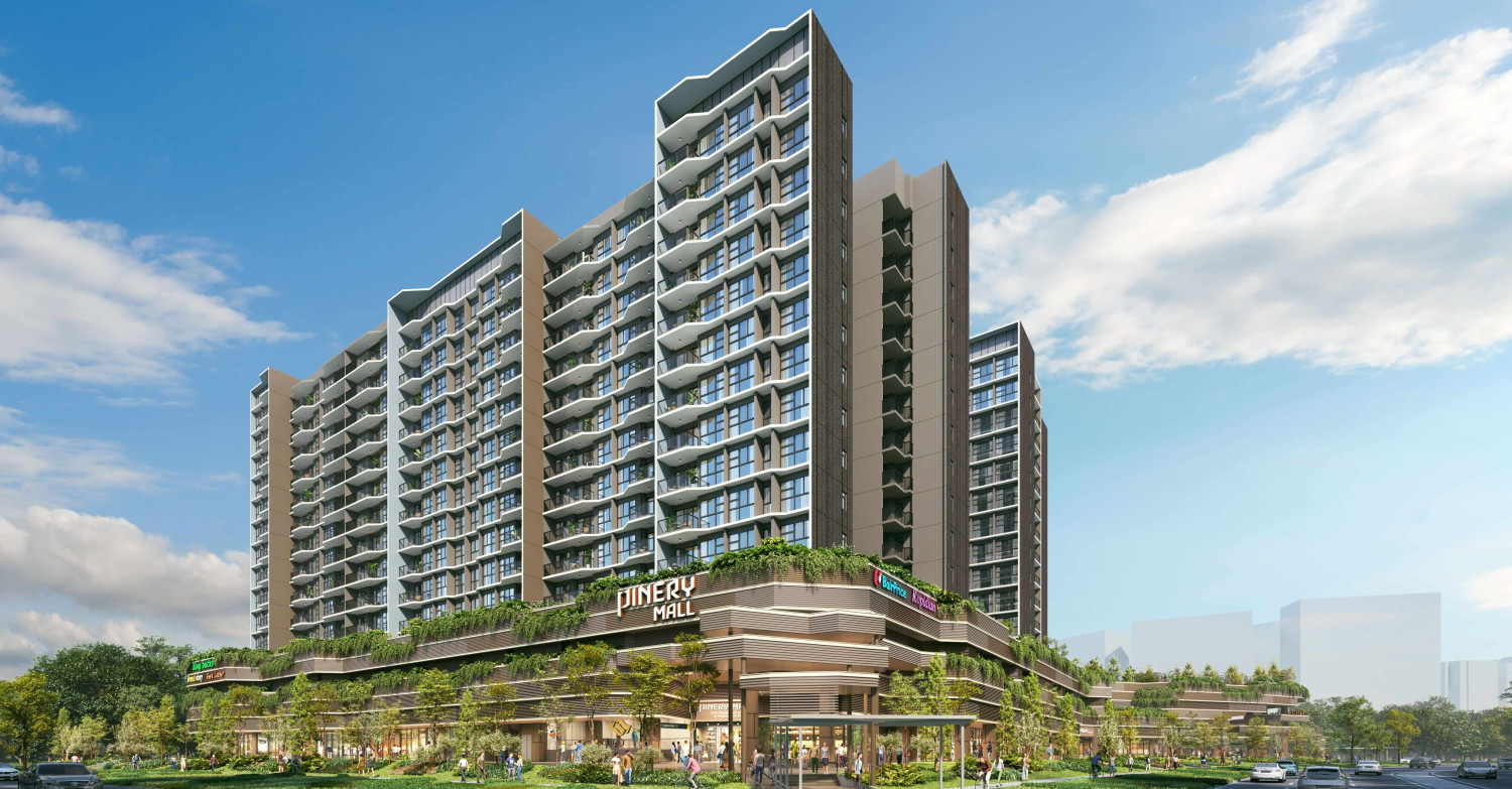 Pinery Residences Tampines - facade render of new launch condo at Tampines Street 94