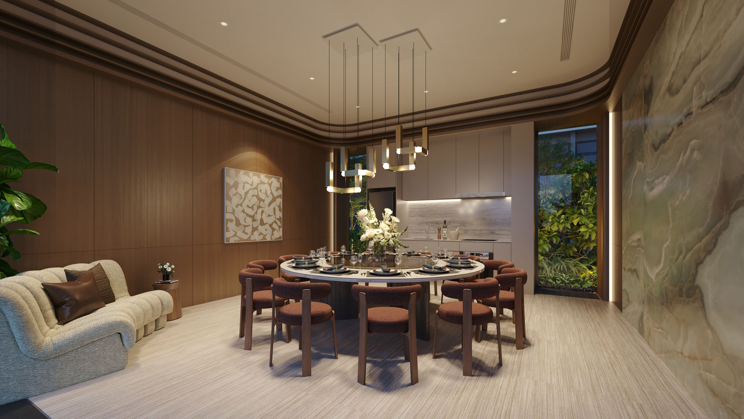 Pinery Residences gourmet dining pavilion with outdoor seating area