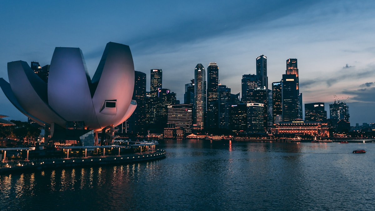 Singapore Marina Bay CBD skyline at dusk, representing the 2026 rental slowdown and its impact on Singapore property prices