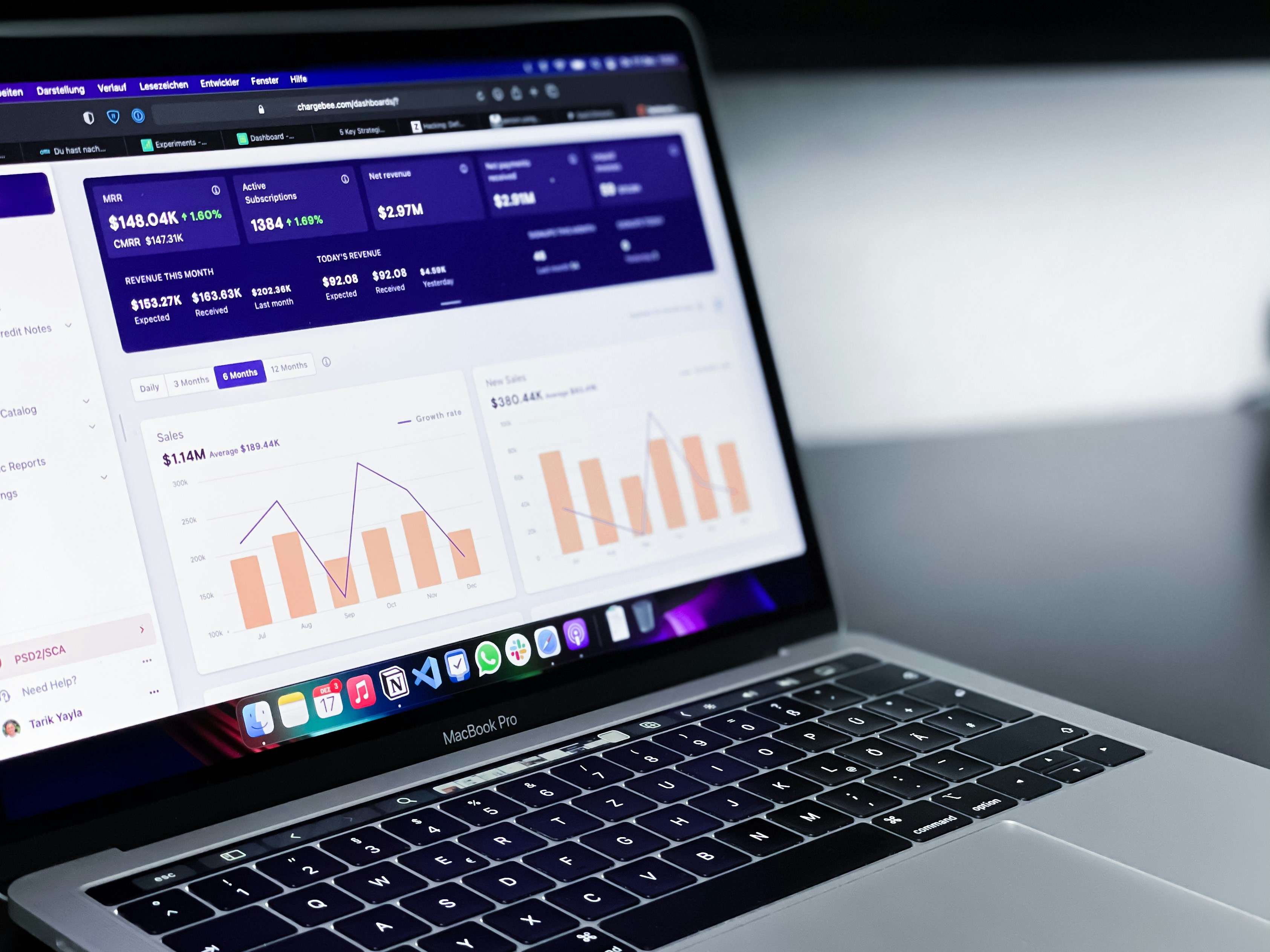 Analytics dashboard on a laptop showing charts and KPIs, representing structured lead tracking and pipeline management